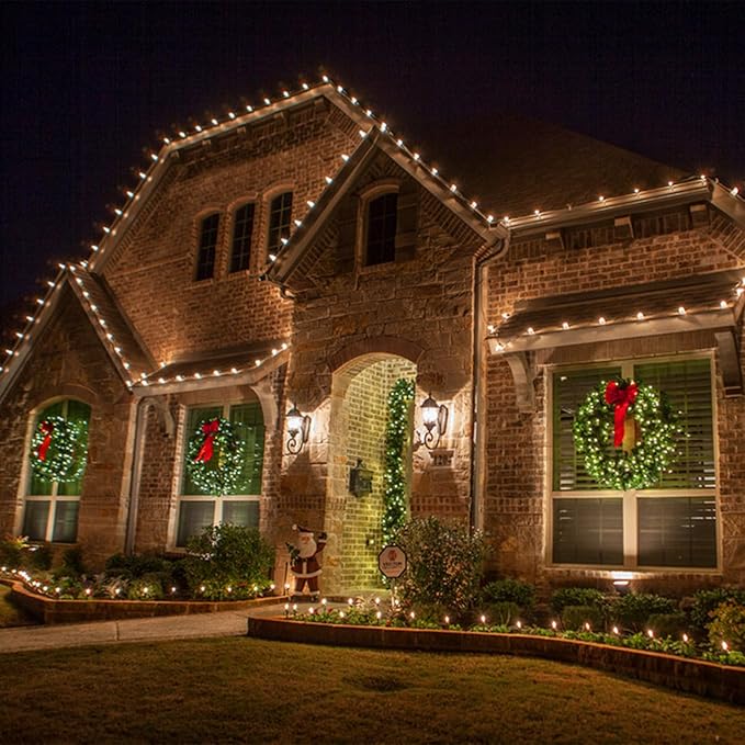 Meconard C9 Led Replacement Christmas Light Bulbs, C9 Shatterproof Led Bulbs for Christmas Indoor Outdoor String Lights,E17 Intermediate Base, Commercial Grade Holiday Bulbs, Warm White, 50Pack - Bloomnest