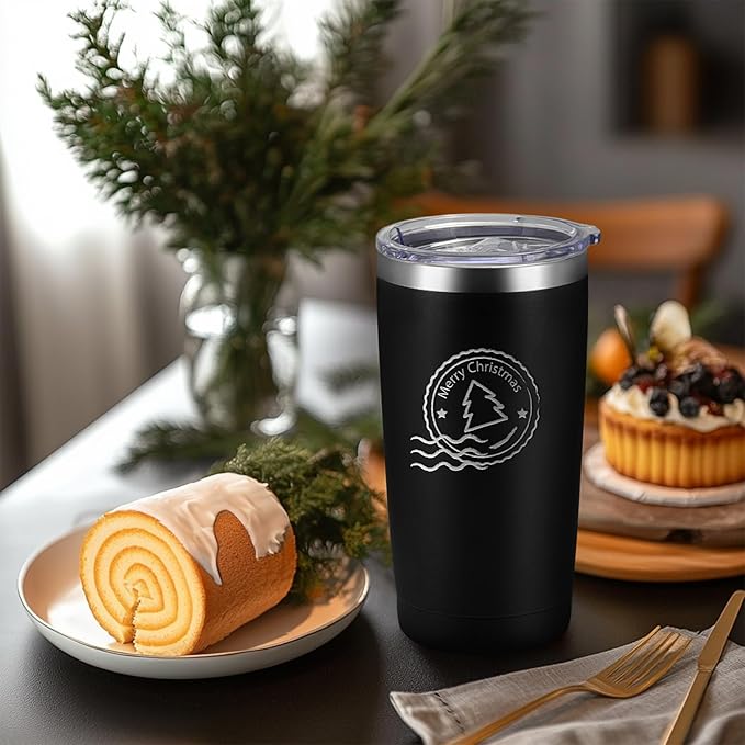 YOUKE OLA 16 Pack Stainless Steel Tumbler Bulk Insulated Vacuum Travel Mug Powder Coated Coffee Mug Gift for Laser Engrave, 20oz Black - Bloomnest