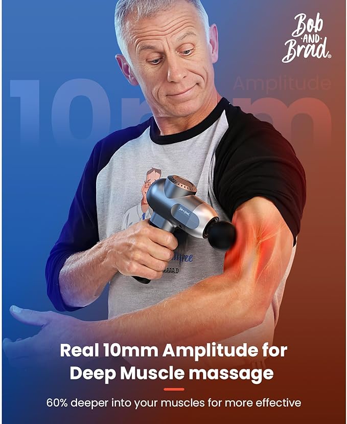 BOB AND BRAD C2 Pro Massage Gun with Heat and Cold Therapy, Mini Massager Gun Deep Tissue, Heated Professional Electric Back Massager for Athletes, Handheld Massager - Bloomnest