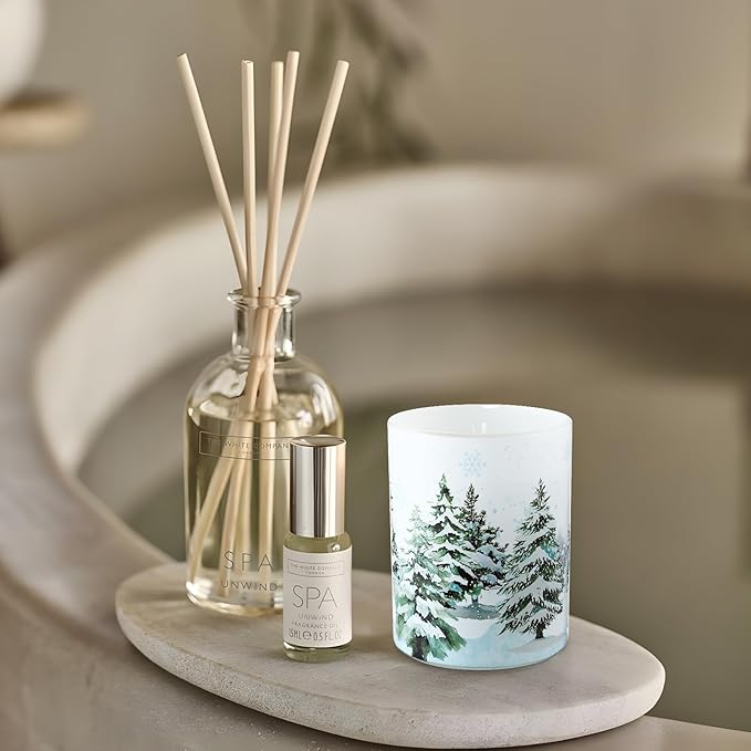 Merry Christmas Candle Jars, LED Xmas Scented Candles Can Change Into Multiple Colors, 7.6oz Soy Wax Fir Holiday Candles for Winter Small Merry Christmas Gifts(Snow Forest) - Bloomnest
