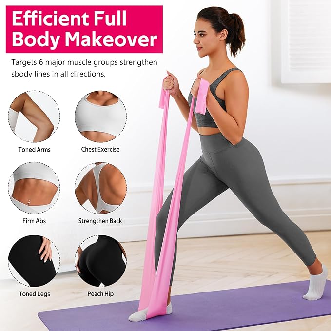 WALITO Resistance Bands for Working Out, Exercise Bands for Women and Men, Workout Bands for Physical Therapy, Stretch, Recovery, Pilates, Rehab, Strength Training and Home Gym - Bloomnest
