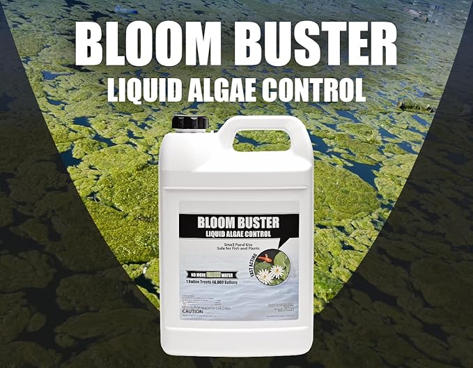 Bloom Buster Algae Control for Fish Ponds & Water Gardens - Gallon - Safe for Koi Fish, Goldfish & Plants - Controls Algae in Ponds & Water Features, EPA Registered - Bloomnest