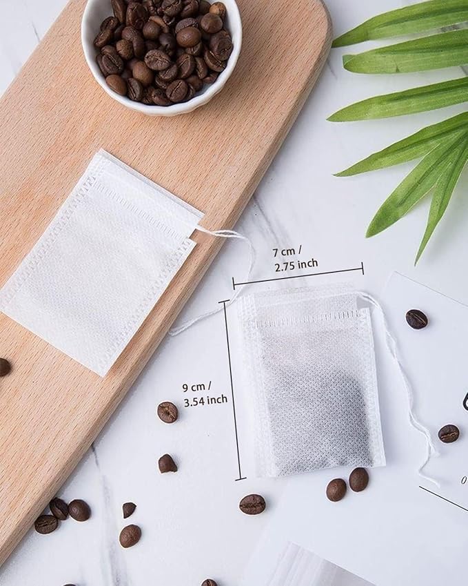 200pcs Disposable Tea Bags for Loose Leaf Tea, Tea Filter Bags with Free Tea Spoon for Loose Tea Loose Leaf Tea, Coffee, Spice, Herbs (QS53) - Bloomnest