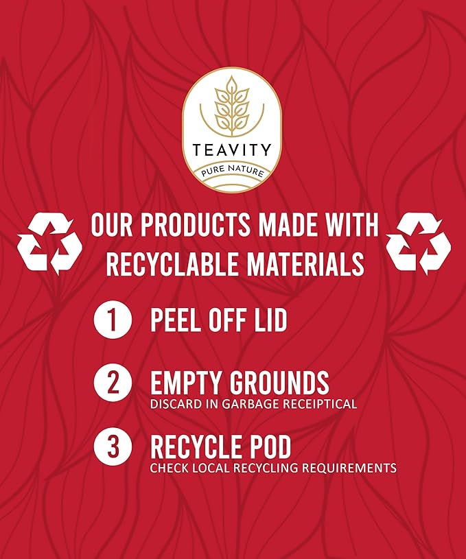 Organic Rooibos Tea Pods with Vanilla & Orange - Naturally Decaf Tea - African Dream by Teavity (12 Tea Pods) - Bloomnest