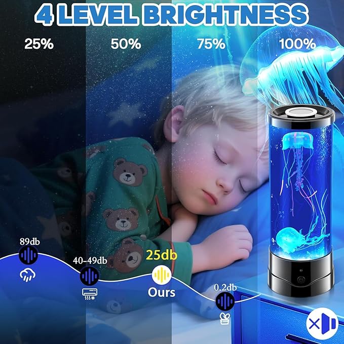 SENCU Jellyfish Lamp 17 Color Changing Remote Jellyfish Night Light LED Mood Lamp Home Decor for Room Office Night Light Ideal Gift for Kids Adults - Bloomnest