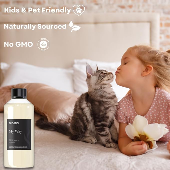 Scentia My Way Hotel Diffuser Refill Oil Inspired by The The 1 Hotel Miami Beach- 500 ml 16.9 fl oz - Essential Oil Blend Sandalwood, Cedar & Lemon Notes for Aromatherapy HVAC Diffuser - Bloomnest