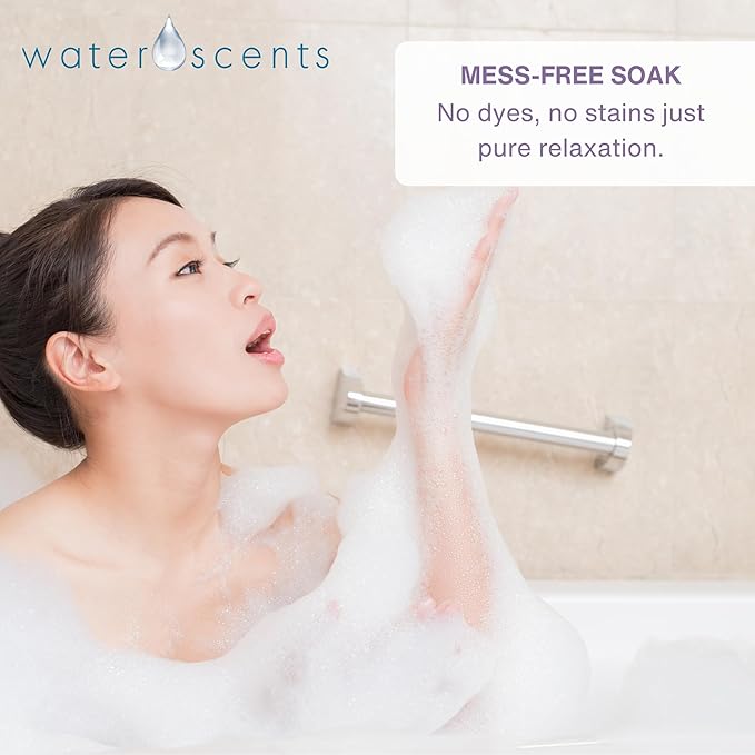 Water Scents Lavender Mist Bath Bomb Block | Vegan, Cruelty-Free & Natural | Lavender Aromatherapy Bath Bomb for Stress Relief & Moisturizing | Handmade Spa Gift for Women, 3.5 oz - Bloomnest