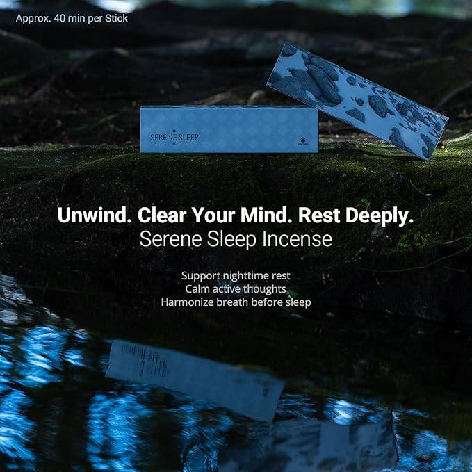 100% Natural Incense Sticks with Holder, Soothing Herbal Incense for Sleep Support | Woody TCM Blend, 40-Minute Burn, Low Smoke, Non-Toxic, Gifts for Women SHANTIVALE