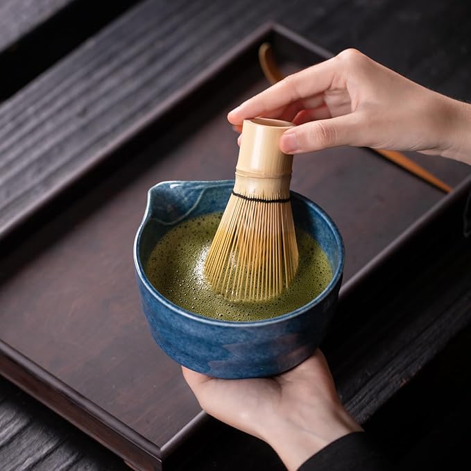 Premium Matcha Ceremony Set – Complete 9-Pcs Ritual Kit – Presented in Luxury Magnetic Gift Box, Perfect for Gifting or Self-Care (Gem Blue) - Bloomnest