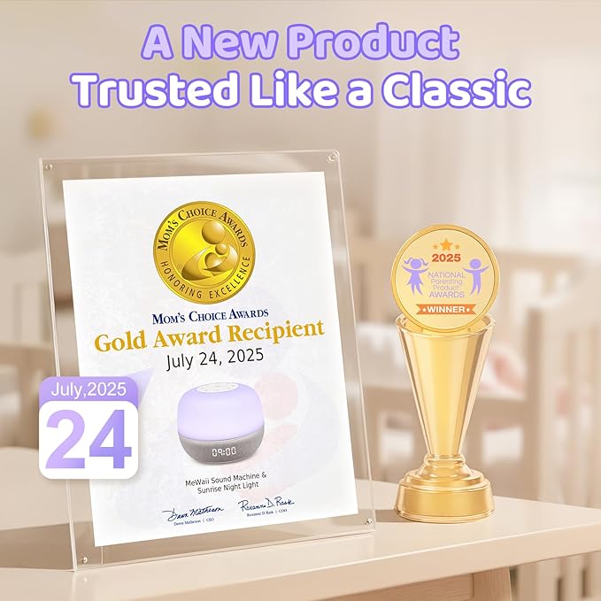 2025 Mom's Choice Awards | Sound Machine Baby White Noise Machine with Sunrise Alarm Clock & App Control – 360° RGB Night Light, Sleep Soother for Adults & Kids, Baby Essentials for Newborns - Bloomnest