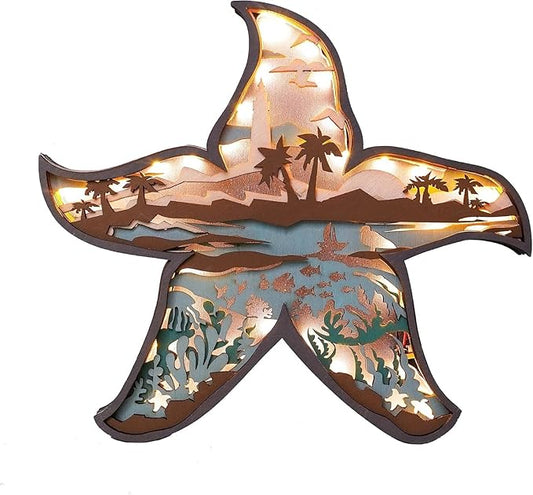 3D Wooden Animal Carving LED Night Light, Wood Carving Light, Modern Home Decoration, Decorative Tables, Cabinets, Living Rooms, Bedrooms, Offices, Farmhouses, Bookshelves, Perfect Holiday Gifts - Bloomnest