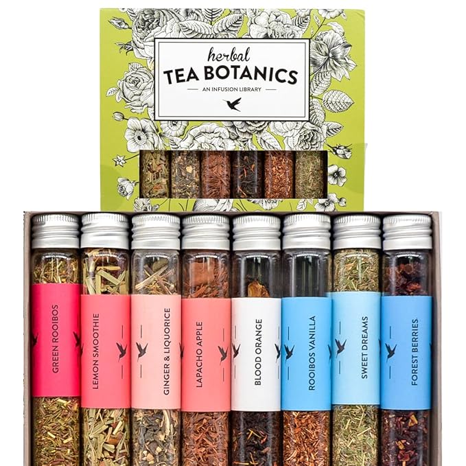 eat.art Tea Botanics | Globally Sourced Herbal Tea Sampler Gift Set | 8-Pack Gift Set - Bloomnest