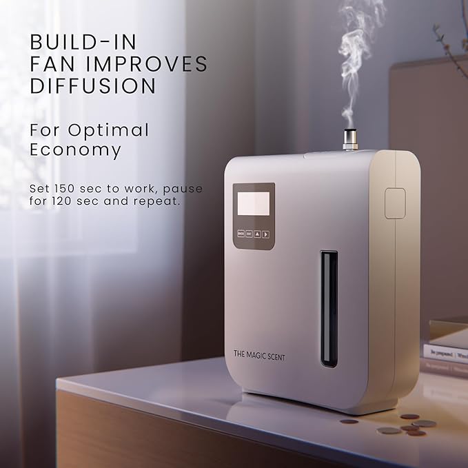 The Magic Scent Diffuser, Scent Air Machine for Home & Hotels, HVAC or Portable Nebulizing Diffuser - Large Room Waterless Aroma Machine - Aroma Oil Included - Bloomnest