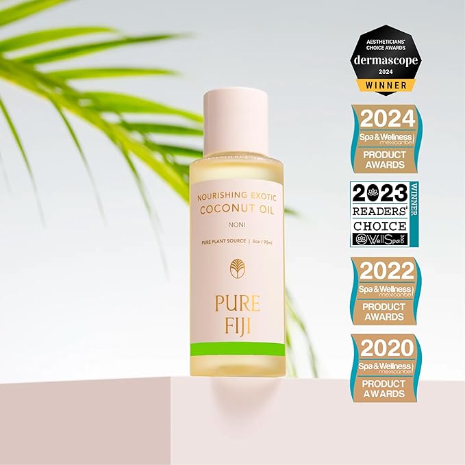 PURE FIJI Travel Size Nourishing Exotic Coconut Oil, Noni (3oz/90ml)