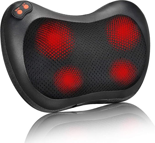 Back Massager, Shiatsu Neck Massager with Heat, Electric Back Massager for Shoulder, Back, Leg, Deep Tissue Kneading Massage to Relief Muscles, Massage Pillow for Mom/Dad/Women/Men - Bloomnest