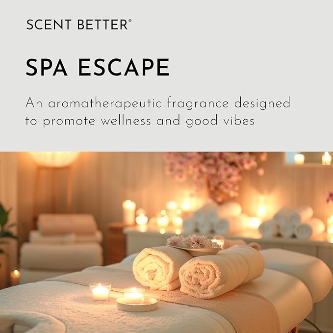 Scent Better Spa Escape Aroma Essential Oil Blend: an Aromatherapy Blend of Green Tea, Mandarin, and Cucumber for Ultrasonic Diffusers & Nebulizers (3.3 Fl Oz, 100 mL) - Bloomnest