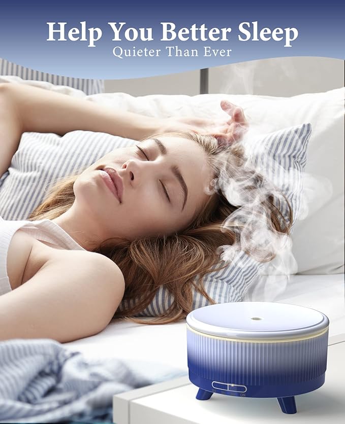Diffusers for Essential Oils Large Room, 500ml Aromatherapy Diffuser Gradient - Dark Blue - Bloomnest
