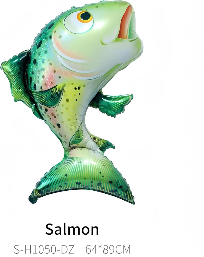 6Pcs Fish Balloons/Realistic Carp Tuna Salmon Balloons/Gone Fishing Baby Shower Decorations/Let’s Go Fishing Party Supplies/Little Fisherman Fish Fest Decor/Fishing Tournament Enthusiast Gift - Bloomnest
