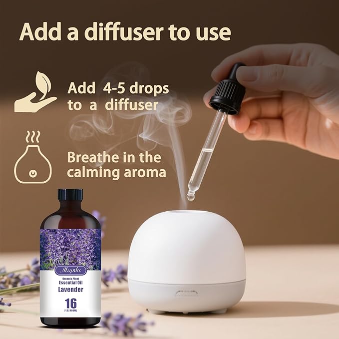 Lavender Essential Oil-Lavender Fragrance Oil 16.33oz (490ml)-100% Pure Natural Scent for Diffusers, Candles, Soap Making & Aromatherapy-Relaxing Home & Gift Essential Oil for Bath, Massage - Bloomnest