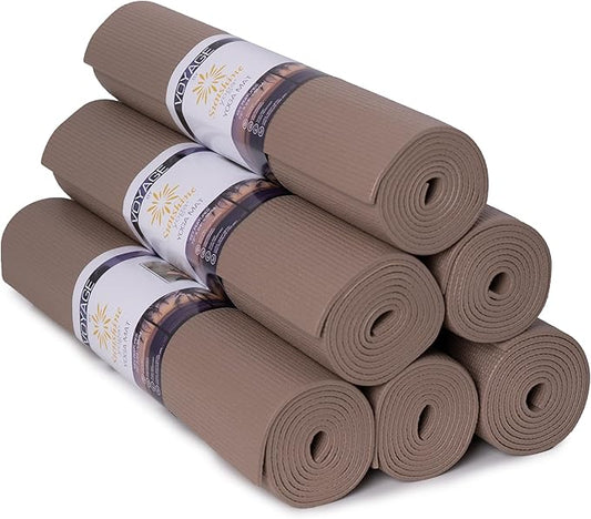 Sunshine Yoga Voyage Yoga Mat, 6 Pack, 72" x 24" Professional Studio and Gym Bulk Yoga Mats, 5mm Thick, Durable, Anti-Tear, Non Slip Fitness and Exercise Mats - Bloomnest