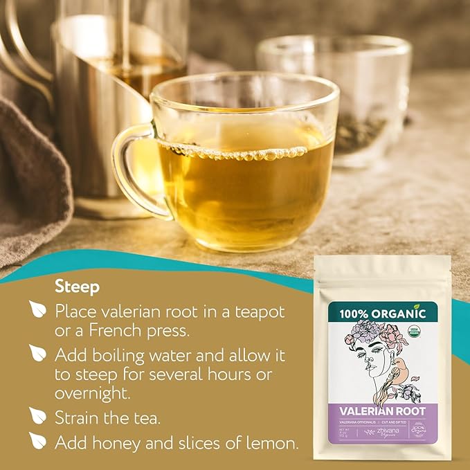 Super Value Pack 5 LB - Organic Valerian Root Tea - Stress Release, Nervous System Support - Sleep Better & Longer - Bloomnest