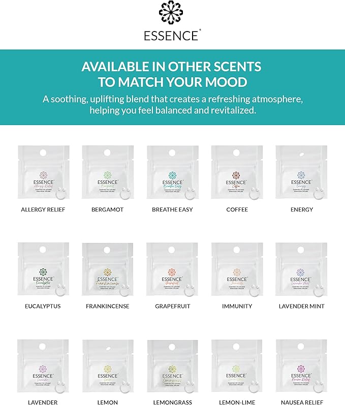 Essence Wearable Aromatherapy Nasal Diffuser – Breathe Easy Essential Oil Nose Ring Refresh Kit – Personal Scent Clip for Travel, Work & Everyday Use – Made in USA - Bloomnest