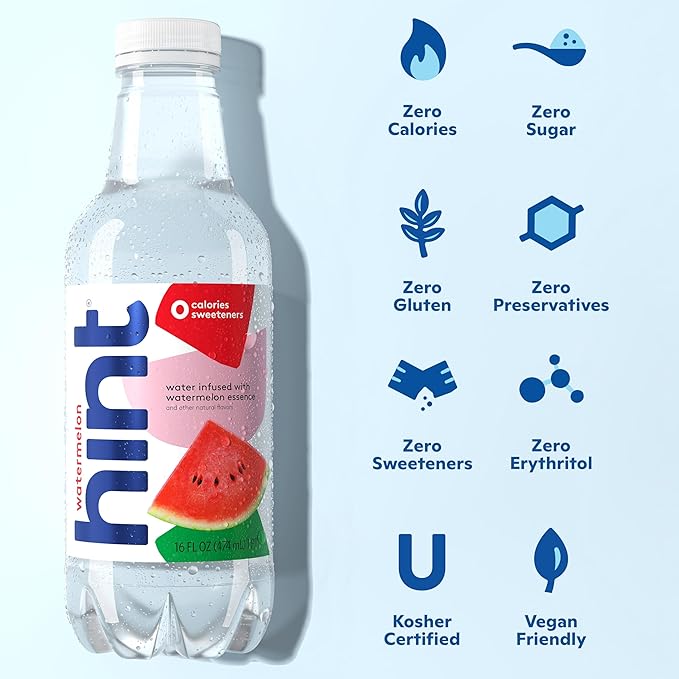 Hint Bottled Water, Best Sellers Variety Pack Bundle - Purified Flavored Water with Zero Calories, Sugar Free, Natural Flavors - 16 Fl Oz (Pack of 24) - Bloomnest