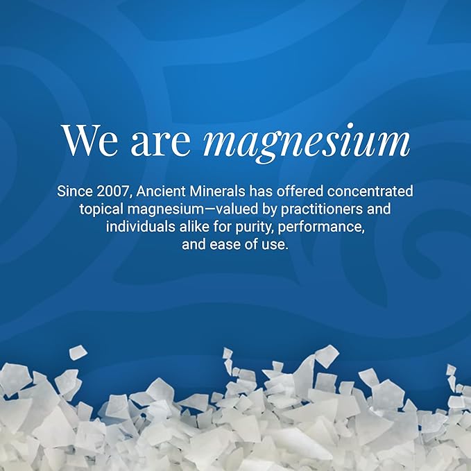 Ancient Minerals Magnesium Bath Flakes Ultra with OptiMSM – Pure Zechstein Magnesium Chloride and Organic Sulfur Bath Salts, Soothing Mineral Soak for Skin & Body, 1.65 lb - Bloomnest