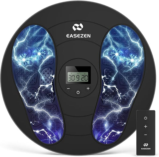 Foot Massager for Neuropathy, TENS & EMS Foot Circulation Stimulator for Pain Relief, 10 Modes and 20 Intensities, Relieve Swelling, Cramps, RLS & Plantar Fasciitis, Gifts for Mom Dad - Bloomnest