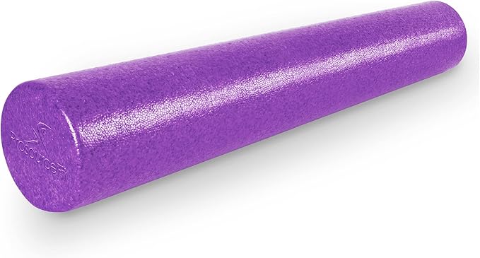 ProsourceFit High Density Foam Rollers 12 - inches Long, Firm Full Body Athletic Massage Tool for Back Stretching, Yoga, Pilates, Post Workout Muscle Recuperation, Black/Blue - Bloomnest
