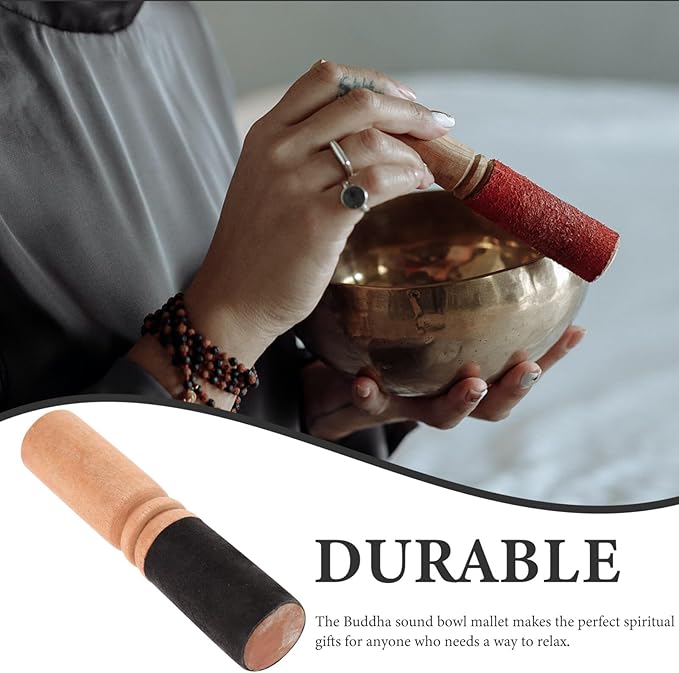 Singing Bowl Mallet Buddha Sound Bowl Striker Nepalese Handmade Wooden Stick for Meditation Durable and Lightweight Accessory for Relaxation and Spiritual - Bloomnest