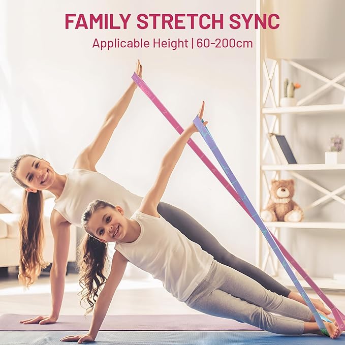 Slim Panda Stretch Strap, Dance Stretch Bands Flexibility, Elastic Yoga Stretching Strap with 9 Loops for Physical Therapy, Pilates, Yoga, Ballet, Gymnastics Stretching Bands for Exercise - Bloomnest