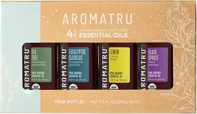 Purify Essential Oil Kit – Tea Tree, Eucalyptus Globulus, Lemon, and Black Spruce – Organic & Wildcrafted – ISO Certified – No Synthetic Fillers – Ethically Sourced - Bloomnest