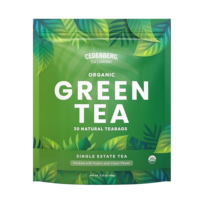 Cederberg Tea Company Organic Green Tea — 30 Tea Bags | Organic Herbal Tea From Single Origin | Eco-Friendly Tea Bags | Non-GMO Gluten Free Tea With Zero Sugar - Bloomnest