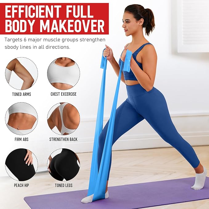WALITO Resistance Bands for Working Out, Exercise Bands for Women and Men, Workout Bands for Physical Therapy, Stretch, Recovery, Pilates, Rehab, Strength Training and Home Gym - Bloomnest