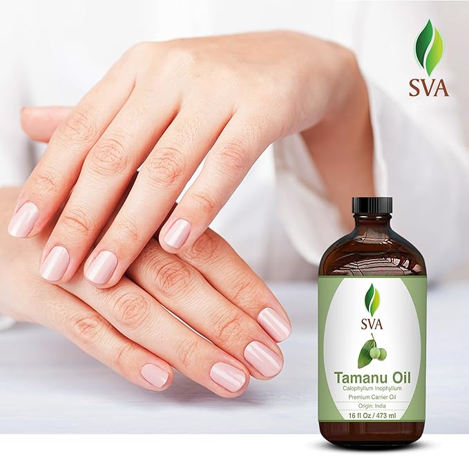 SVA Tamanu Seed Oil - 16 Fl Oz – 100% Natural Cold Pressed Tamanu Oil - for Face, Skin Care, Hair Care, Scalp Massage & Body Massage – Carrier Oil - Bloomnest