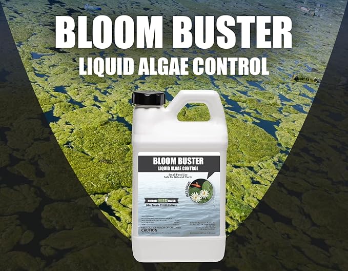 Bloom Buster Pond Algae Control - 64oz - Fast Acting Algaecide, Use in Fountains & Outdoor Ponds Containing Koi & Other Fish - EPA Registered - Bloomnest