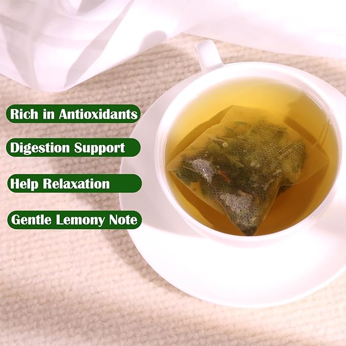 FullChea - Lemon Verbena Tea, 1.5g X 25 Count - Premium Lemon Tea For Digestion Support & Relaxation - Non-GMO - Caffeine-free - Natural Cut & Sifted Cedron Herb - Bloomnest