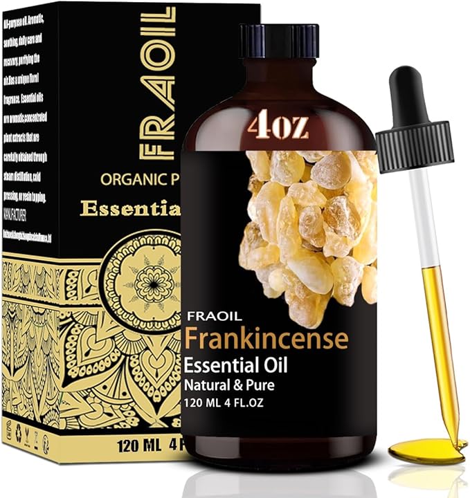 Frankincense Essential Oil, Frankincense Oil 4 Fl Oz 120ML for Diffuser Humidifier Yoga Cleaning DIY Candle Soap Making Perfume Gift for Women Essential Oils - Bloomnest