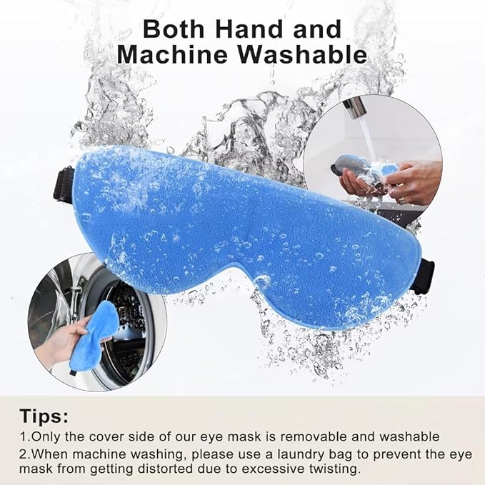 KOVNLO Heated Eye Mask, Washable USB Electric Moist Heat Warm Compress for Eyes, Eye mask with Flaxseed for Dry Eyes, Blepharitis, Chalazion, MGD, Stye Eye Treatment - Bloomnest