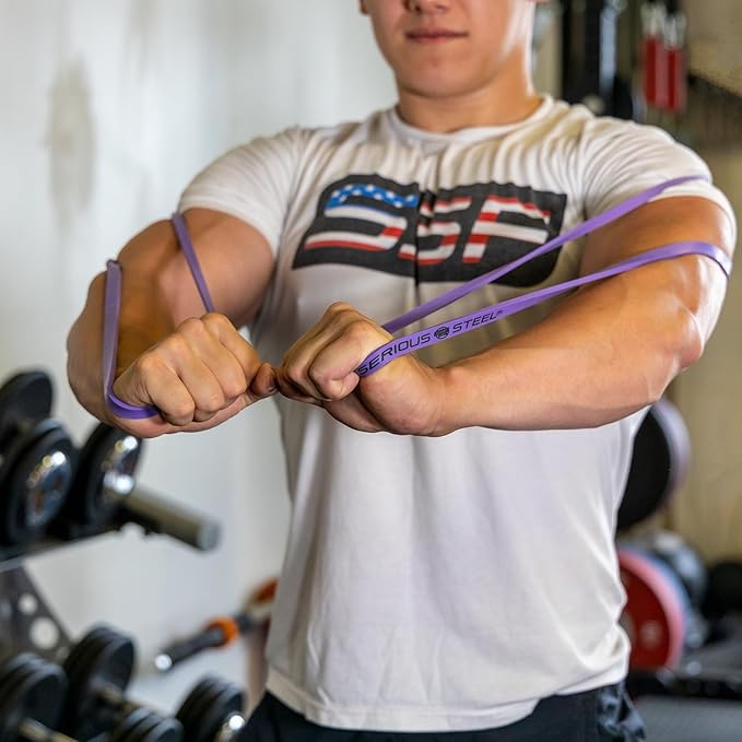 Serious Steel Fitness 37" Resistance Training Bands (Portable Exercise Band System Training Bands- Great for Individuals Looking for Tension Throughout The Exercise) - Bloomnest