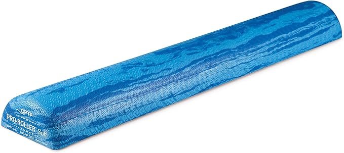 OPTP PRO-Roller Soft Density Foam Roller – Low Density Soft Foam Roller for Physical Therapy, Pilates, Yoga Foam Roll Exercises, and Muscle Recovery - Blue 36" x 6" x 3" Half-Round - Bloomnest