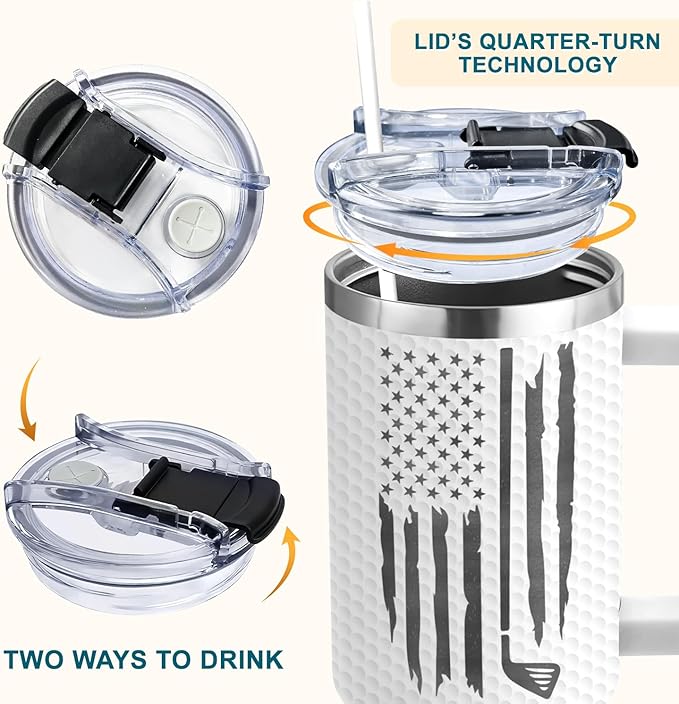 Golf Gifts For Men, Golf Gift For Fathers Day, Birthday, Best Present Ideas From Son, Daughter And Kids, Cool Gifts For Women, Christmas Gift for Golfers Men, Dad, Golfers Tumbler 40oz With Handle - Bloomnest