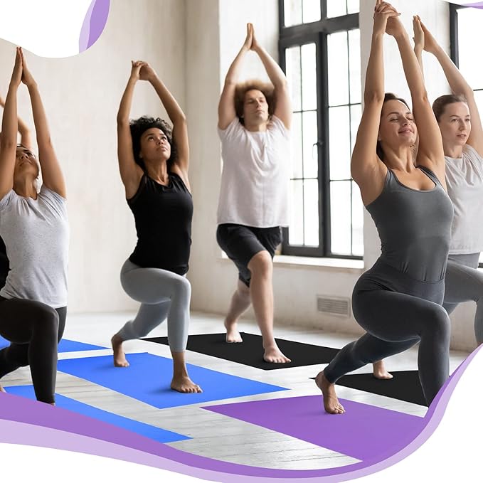 Amylove 12 Pieces Yoga Mats Bulk 68x24x0.12 Inch Exercise Non Slip Fitness Workout Mats for Women Men Home Workout Gym Yoga - Bloomnest