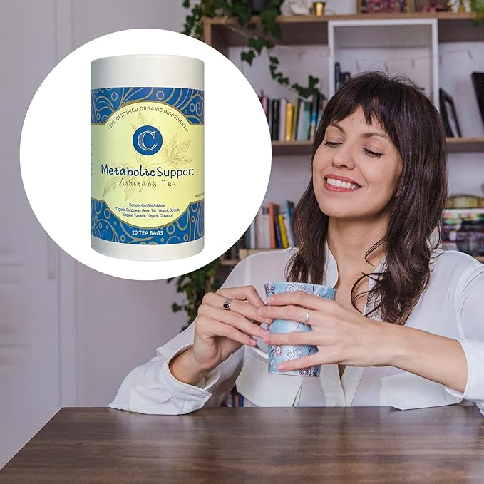 Dr. Cowan’s Garden Organic Ashitaba Green Tea - 20 Teabags - Metabolic Support Herbal Tea Bags with Turmeric Powder, Calming Digestive Support for Health & Well-Being, Ashitaba Herbs Grown in the USA - Bloomnest