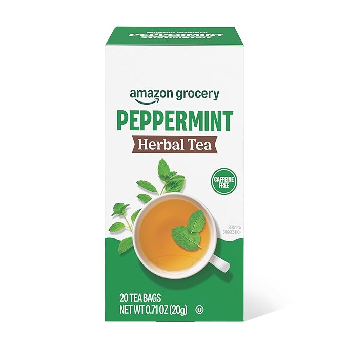 Amazon Grocery, Peppermint Herbal Tea Bags, 20 Ct - Bloomnest