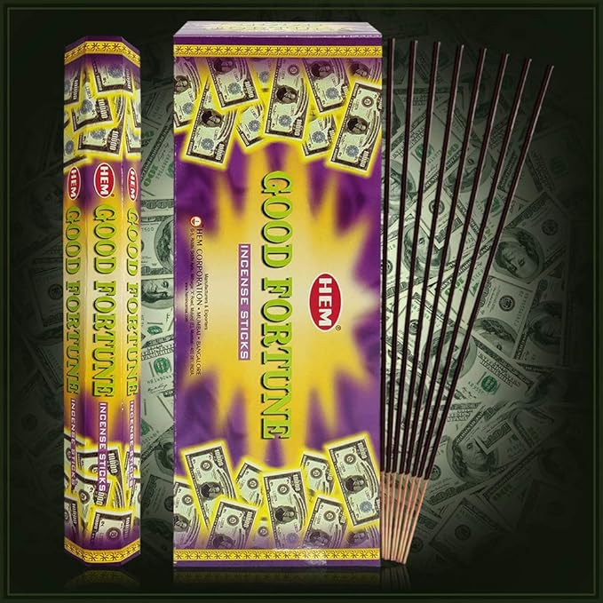 Good Fortune Incense Sticks and Incense Stick Holder Bundle Insence Insense Hem Incense Sticks
