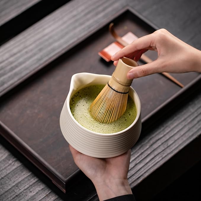 Premium Matcha Ceremony Set – Complete 9-Pcs Ritual Kit – Presented in Luxury Magnetic Gift Box, Perfect for Gifting or Self-Care (White) - Bloomnest