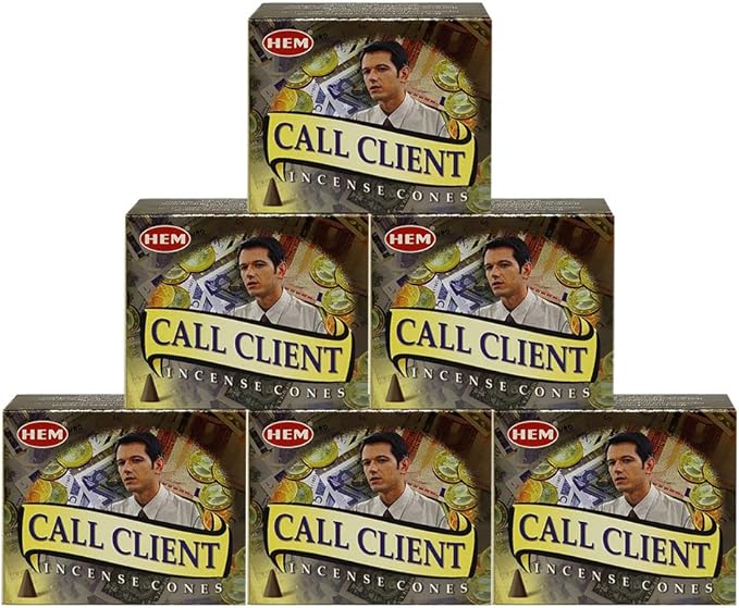 TRUMIRI Incense Cone Holder Bundle with Hem Call Clients Incense Cones - Pack of 6 (Approx 60 Cones) TRUMIRI