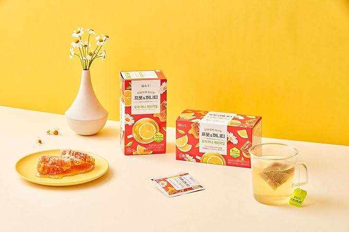 Damtuh Yuzu Honey Chamomile Tea – Citrusy & Floral Herbal Tea Blend, 20 Tea Bags (1g each) - Bloomnest
